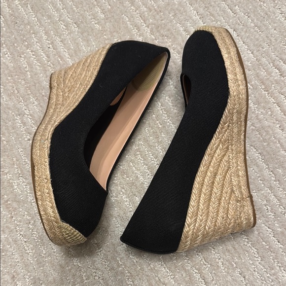 J. Crew Black Espadrille Wedges - Picture 2 of 3